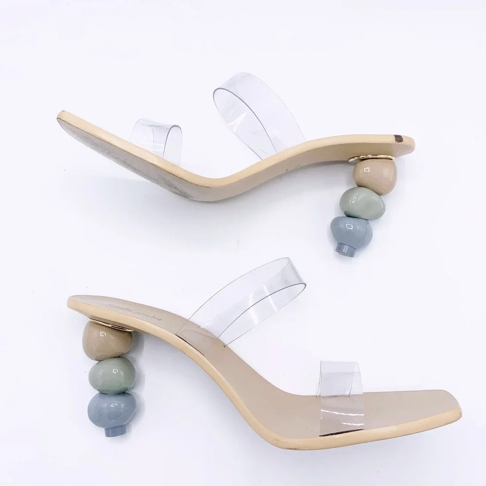 CULT GAIA Meta Bauble-Heel Vinyl Mules - Picture 9 of 14